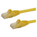 A product image of Startech Yellow Snagless CAT6 Ethernet Patch Cable - 0.5m